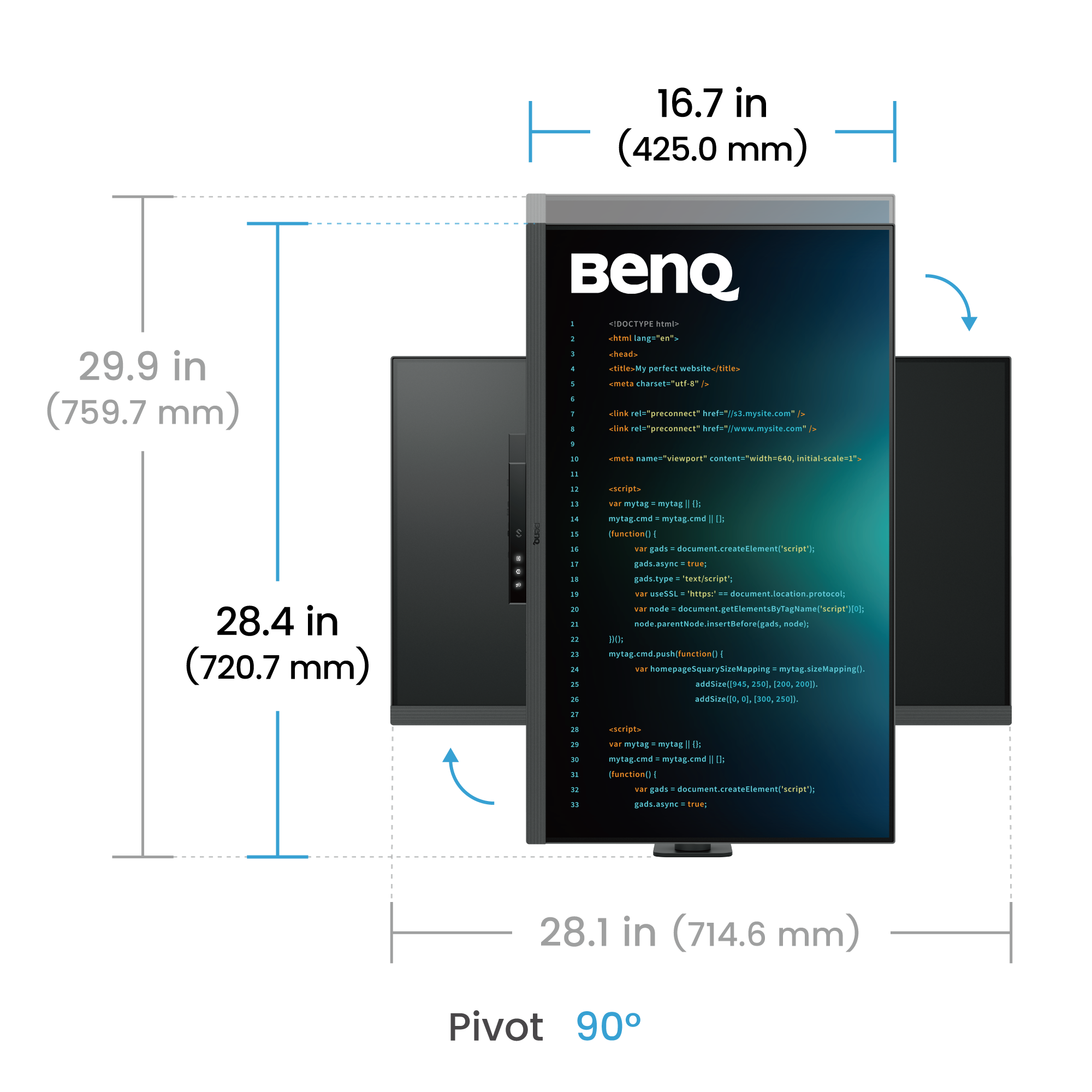 BenQ RD320UA 32" 4K IPS Programming Monitor 3