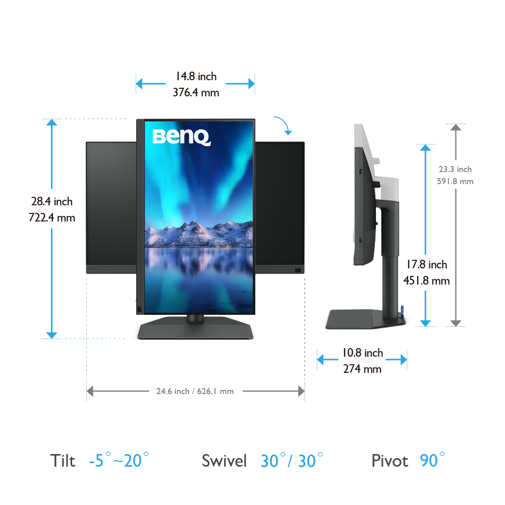 BenQ SW272Q 27" 2K IPS Photographer Monitor 5