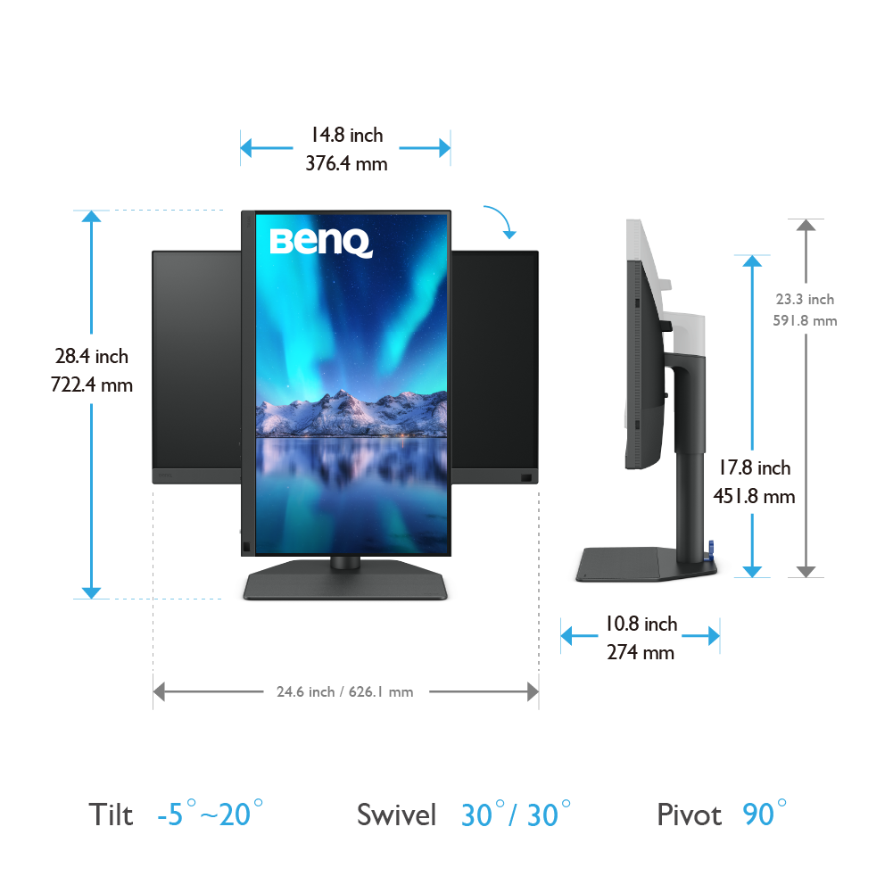 BenQ SW272U 27" 4K IPS Photographer Monitor 5