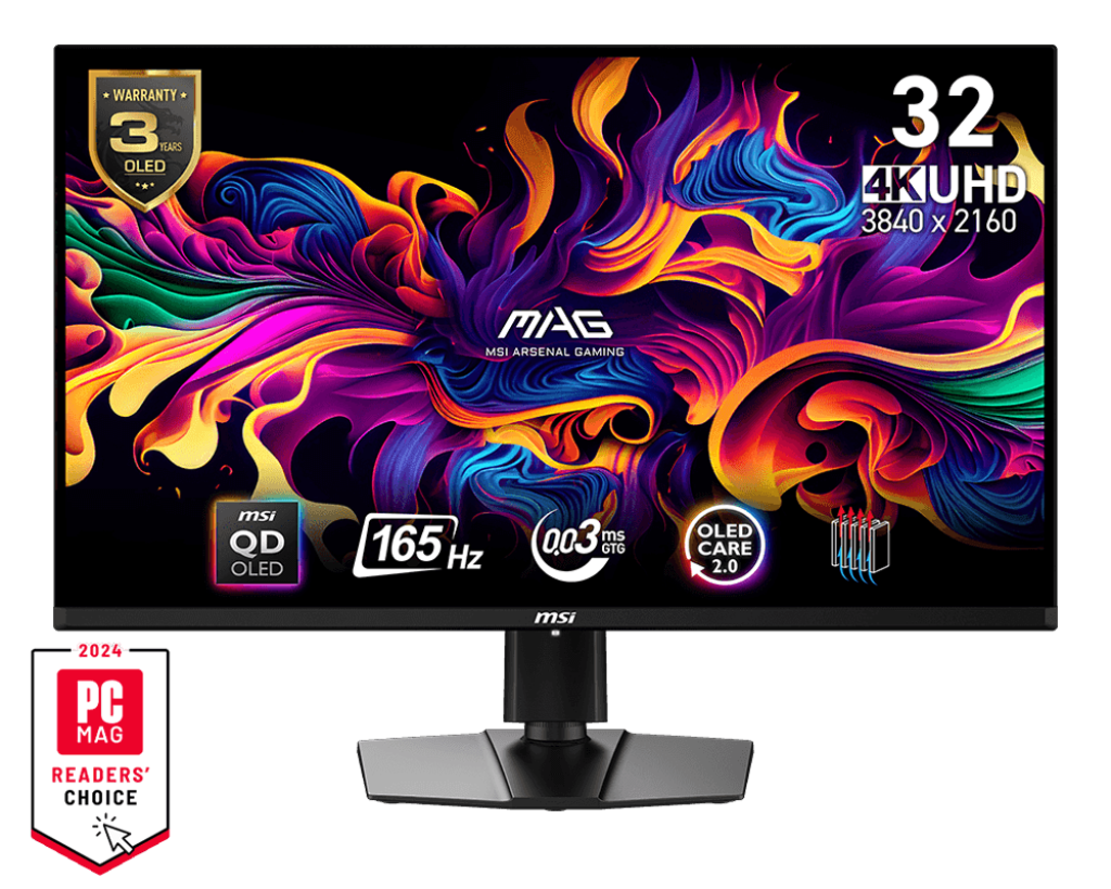 MSI MAG 321UP QD-OLED 32" 4K QD-OLED 165Hz Monitor