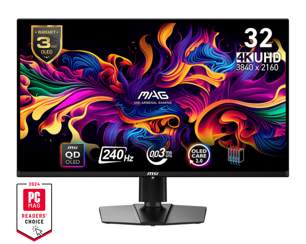 MSI MAG 321UPX QD-OLED 32" 4K QD-OLED 240Hz Monitor