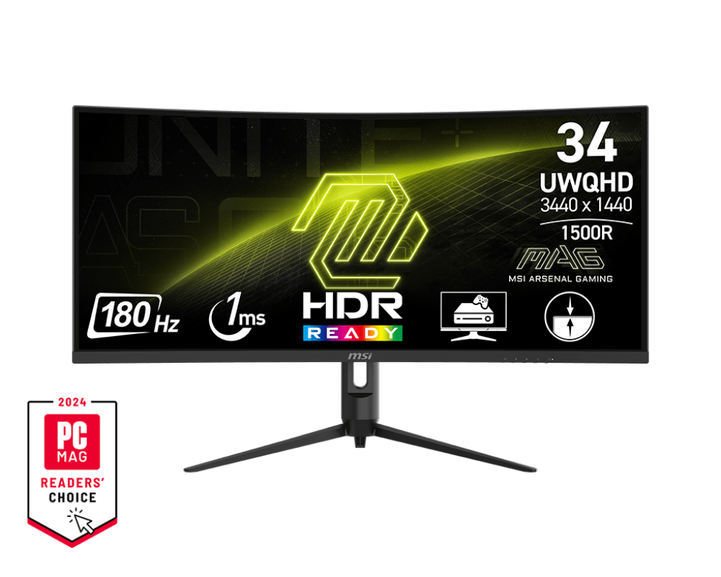MSI MAG 342CQR E2 34" UWQHD VA 180Hz Monitor 1