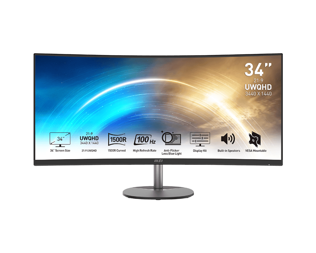 MSI PRO MP341CQ 34" UWQHD VA 100Hz Monitor