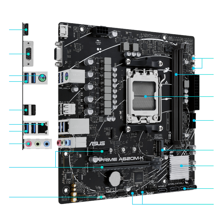 ASUS PRIME A620M-K-CSM Motherboard 2