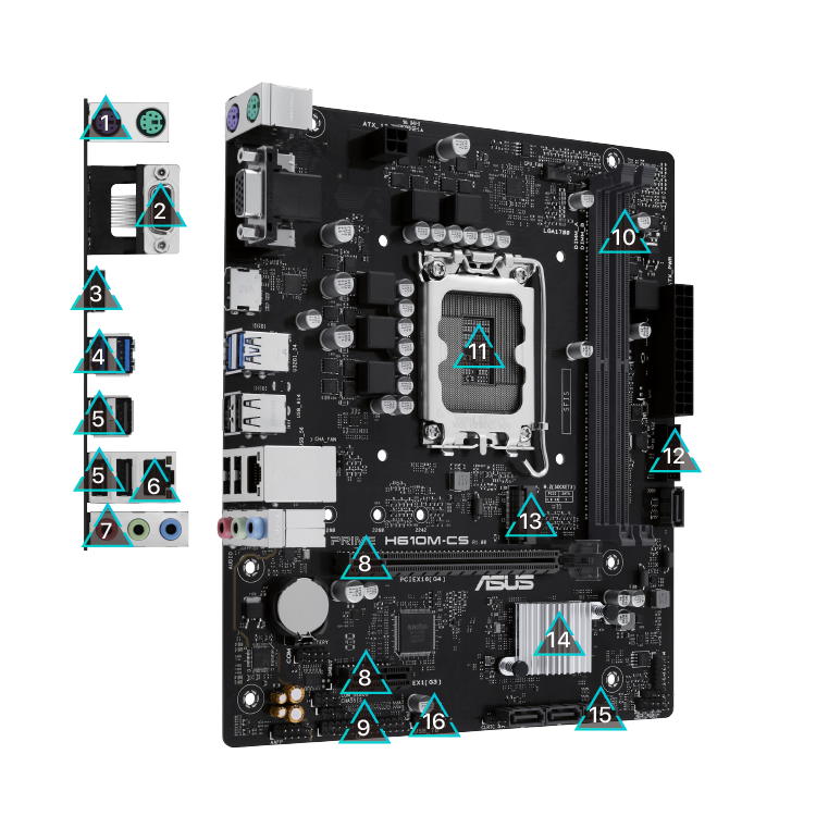 ASUS PRIME H610M-CS Motherboard 4