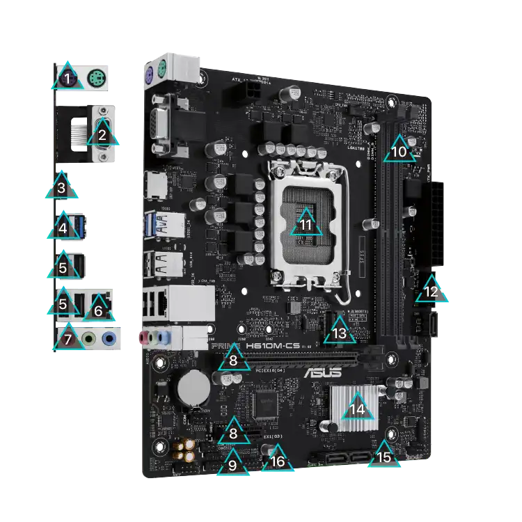 ASUS PRIME H610M-CS Motherboard 4
