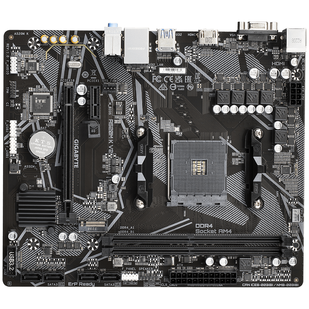 Gigabyte A520M K V2 Motherboard 2