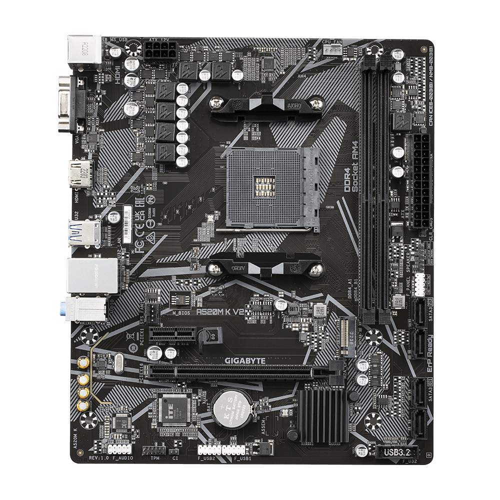 Gigabyte A520M K V2 Motherboard 3