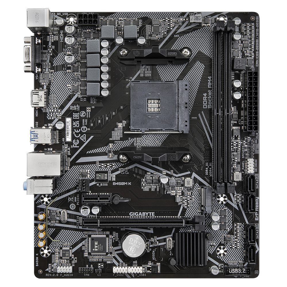 Gigabyte B450M K Motherboard 2
