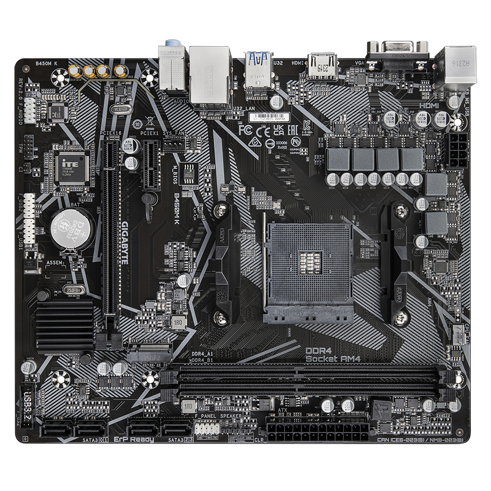 Gigabyte B450M K Motherboard 3