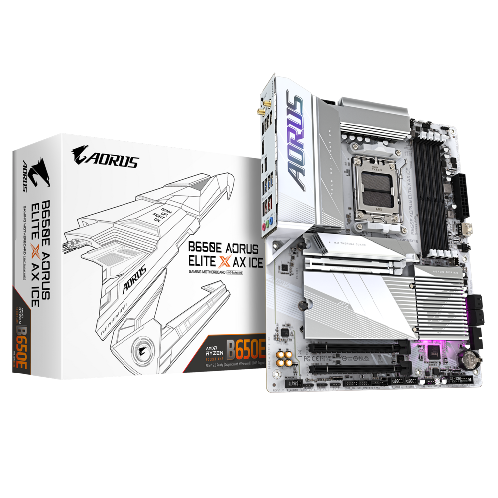 Gigabyte B650E AORUS ELITE X AX ICE Motherboard 1