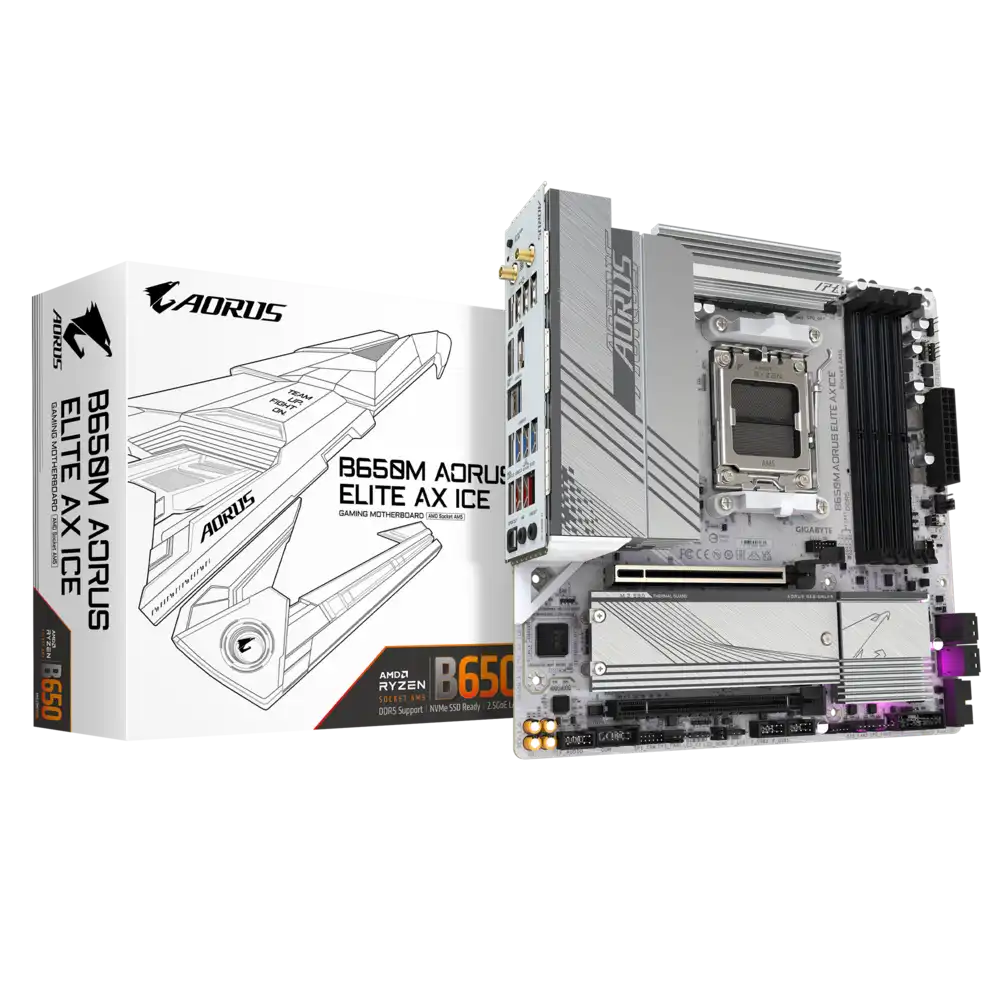 Gigabyte B650M AORUS ELITE AX ICE Motherboard 1