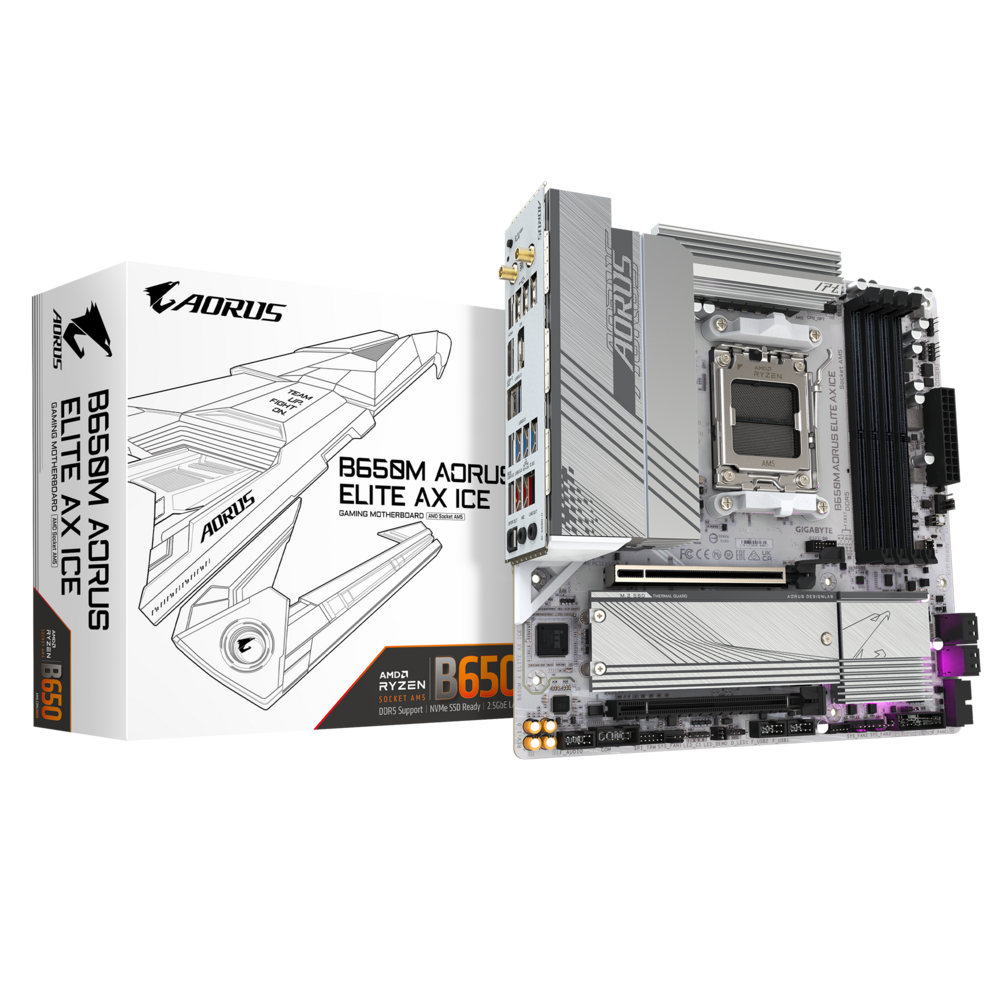 Gigabyte B650M AORUS ELITE AX ICE Motherboard