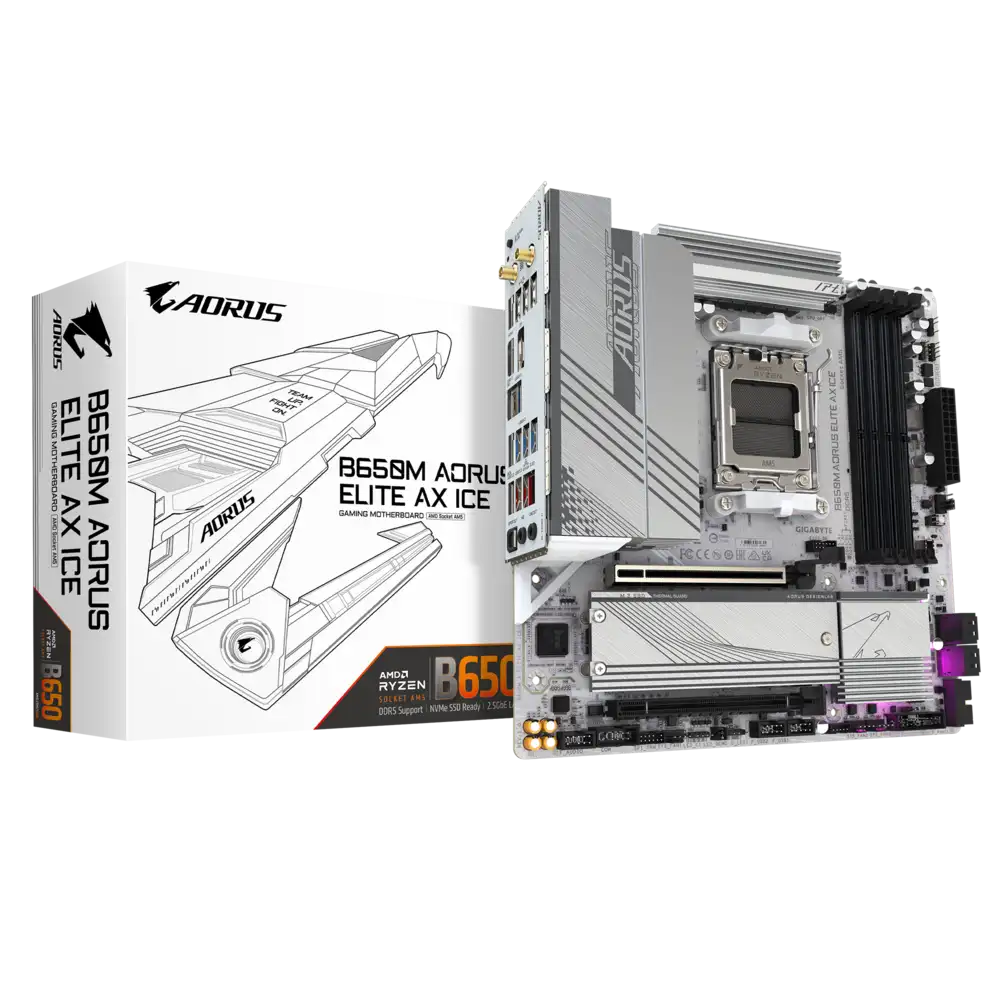 Gigabyte B650M AORUS ELITE AX ICE Motherboard