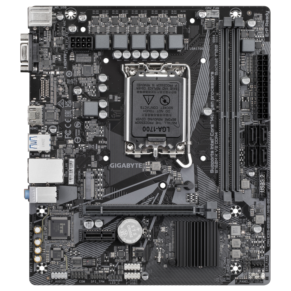 Gigabyte B760M K V2 DDR4 Motherboard 2