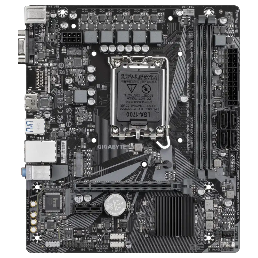Gigabyte B760M K V2 DDR4 Motherboard 2
