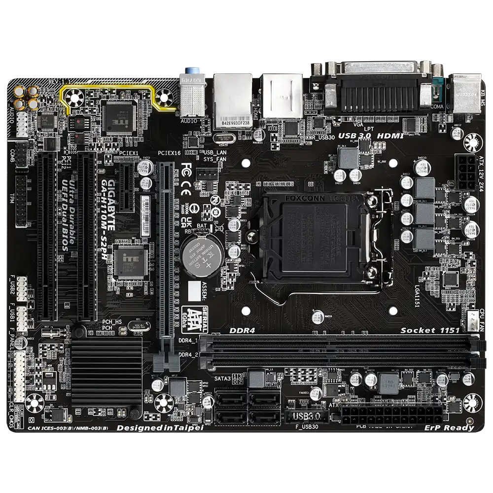 Gigabyte GA-H110M-S2PH Motherboard 4