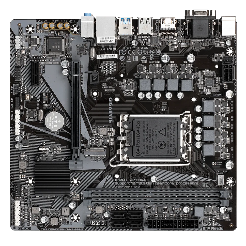 Gigabyte H610M H V2 DDR4 Motherboard 2
