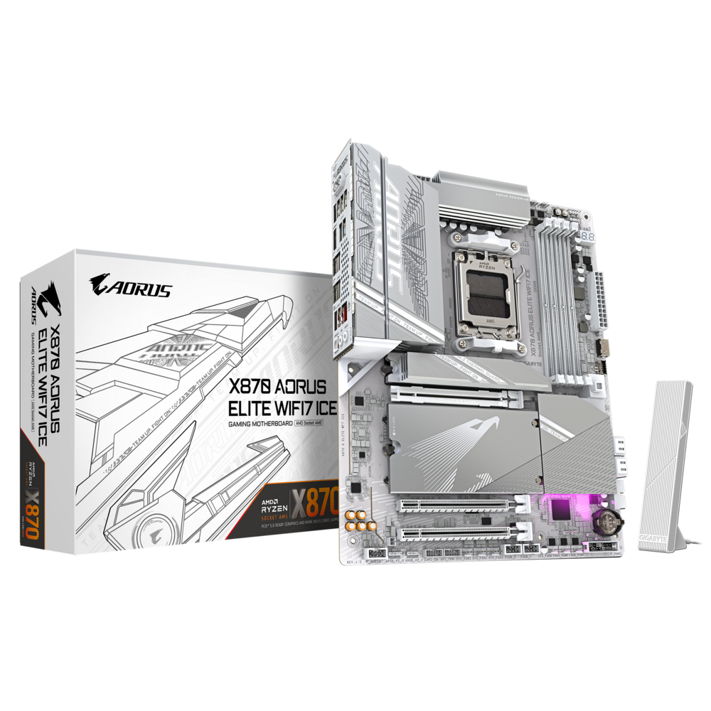 Gigabyte X870 AORUS ELITE WIFI7 ICE Motherboard 1