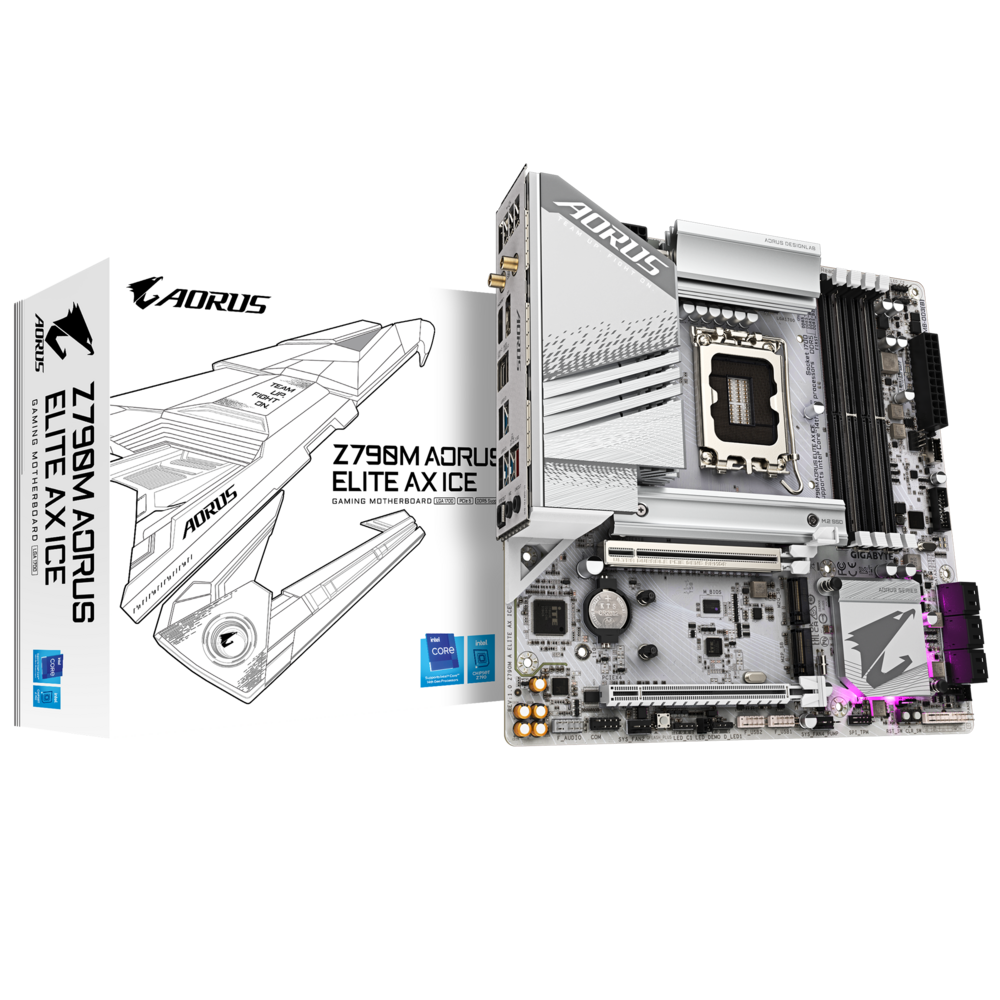 Gigabyte Z790M AORUS ELITE AX ICE Motherboard