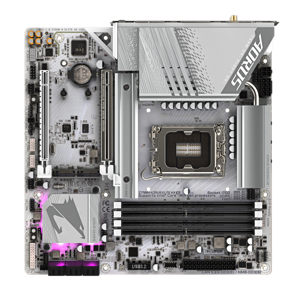Gigabyte Z790M AORUS ELITE AX ICE Motherboard 3