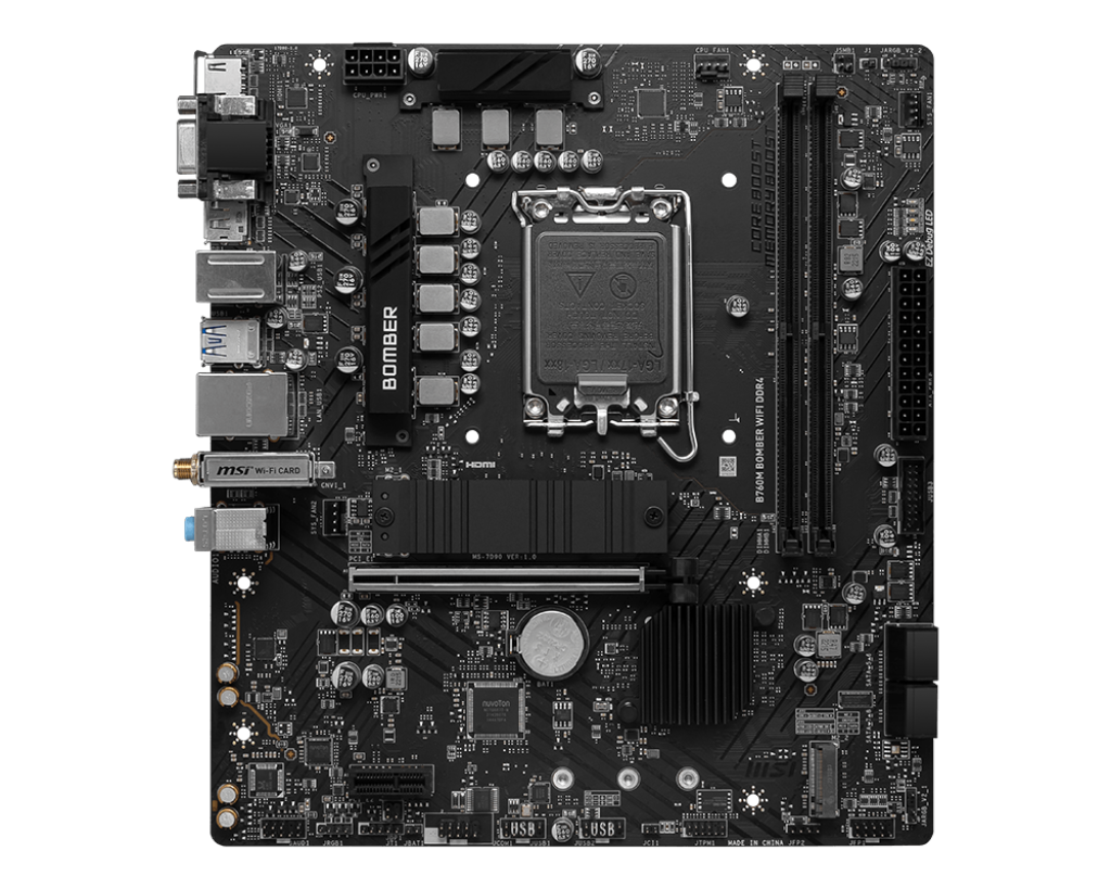 MSI B760M BOMBER WIFI DDR4 Motherboard 1