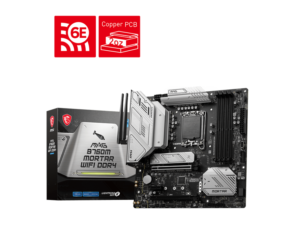 MSI MAG B760M MORTAR WIFI DDR4 Motherboard