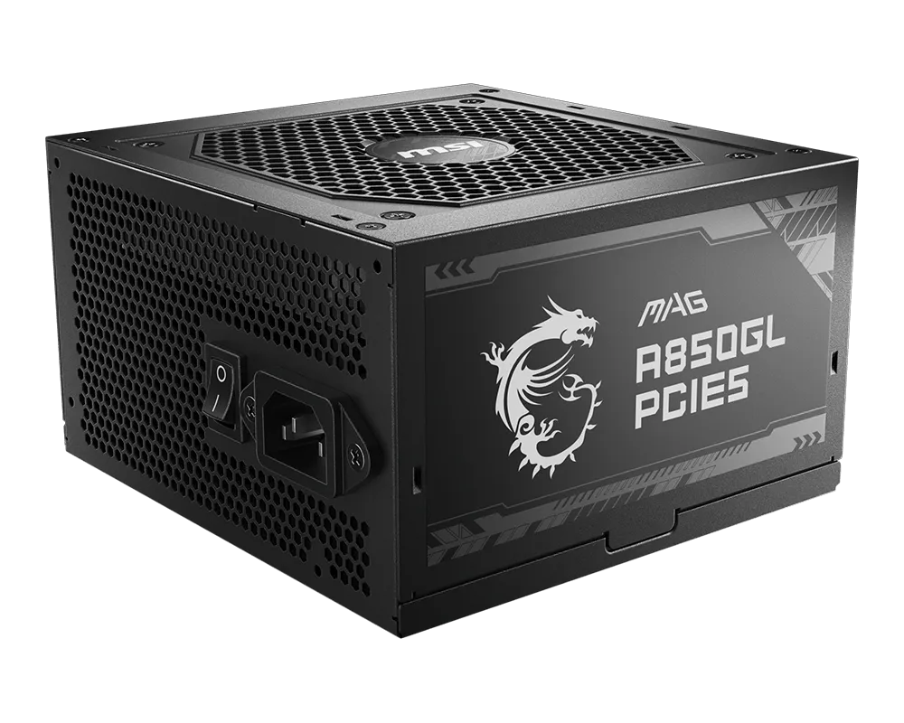MSI MAG A850GL PCIE5 850W 80 Plus Gold Power Supply