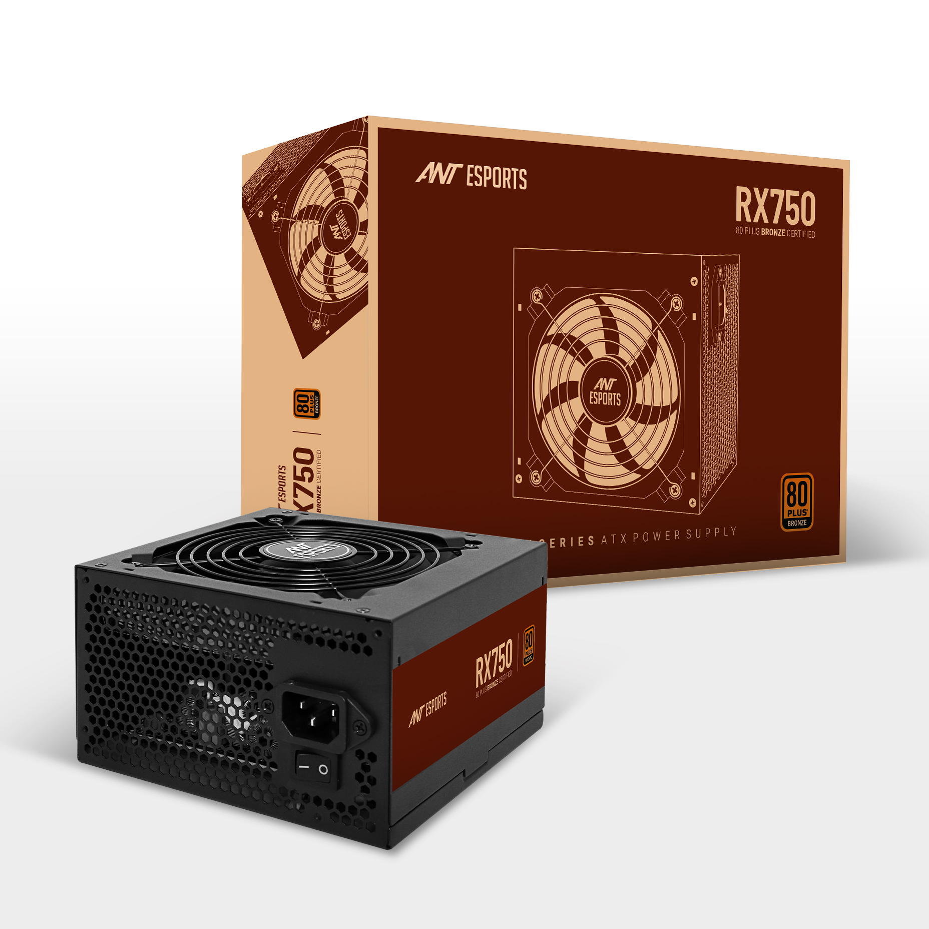 Ant Esports RX750 750W 80 Plus Bronze Power Supply 1