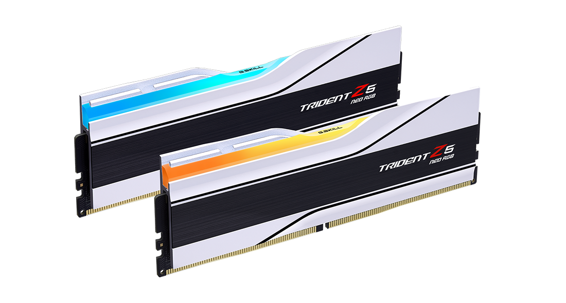 G.Skill Trident Z5 Neo RGB 64GB (2x32GB) DDR5 6000MHz CL36-36-36-76 1.40V AMD EXPO RAM - White