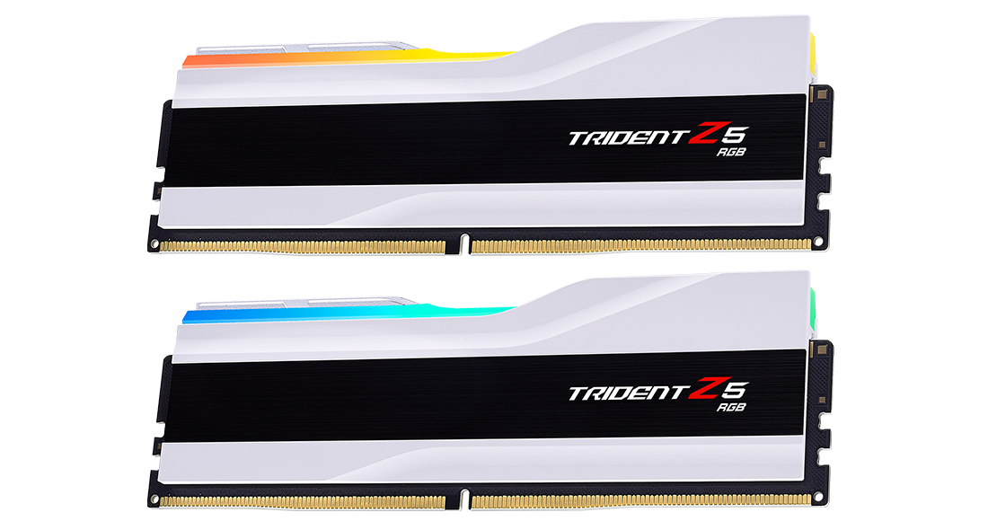G.Skill Trident Z5 RGB 64GB (2x32GB) DDR5 6000MHz CL30-40-40-96 1.40V Intel XMP RAM - White