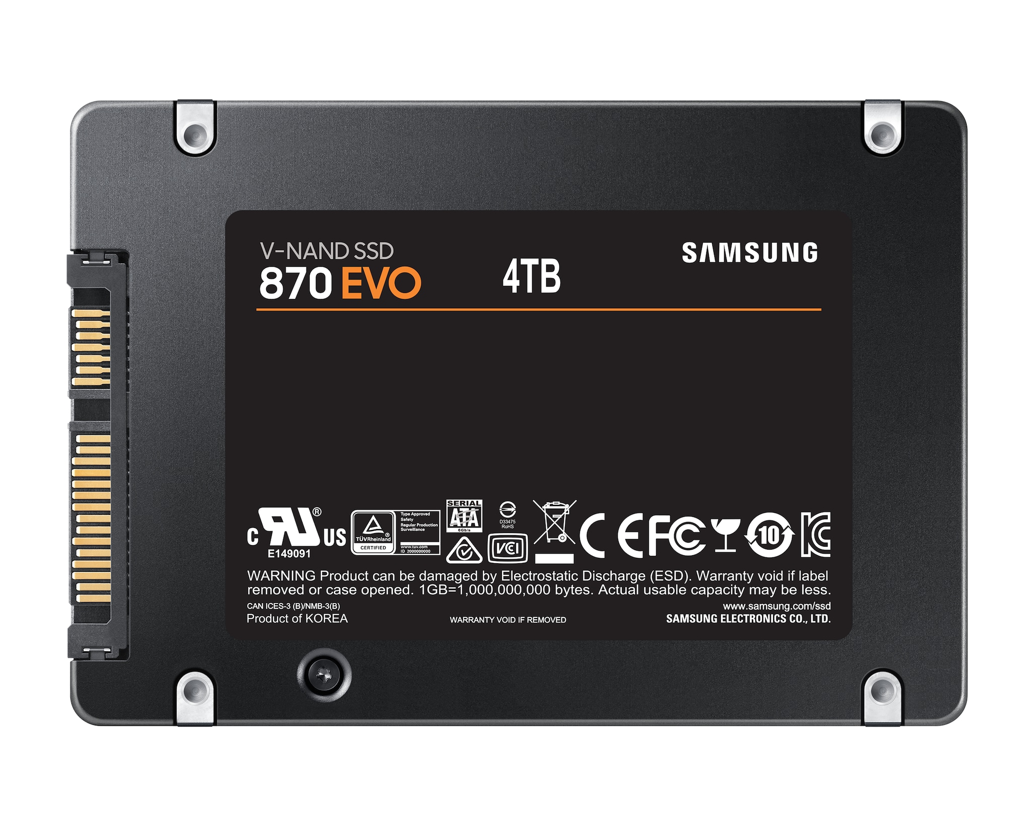 Samsung 870 EVO 4TB SATA III 2.5" SSD 6