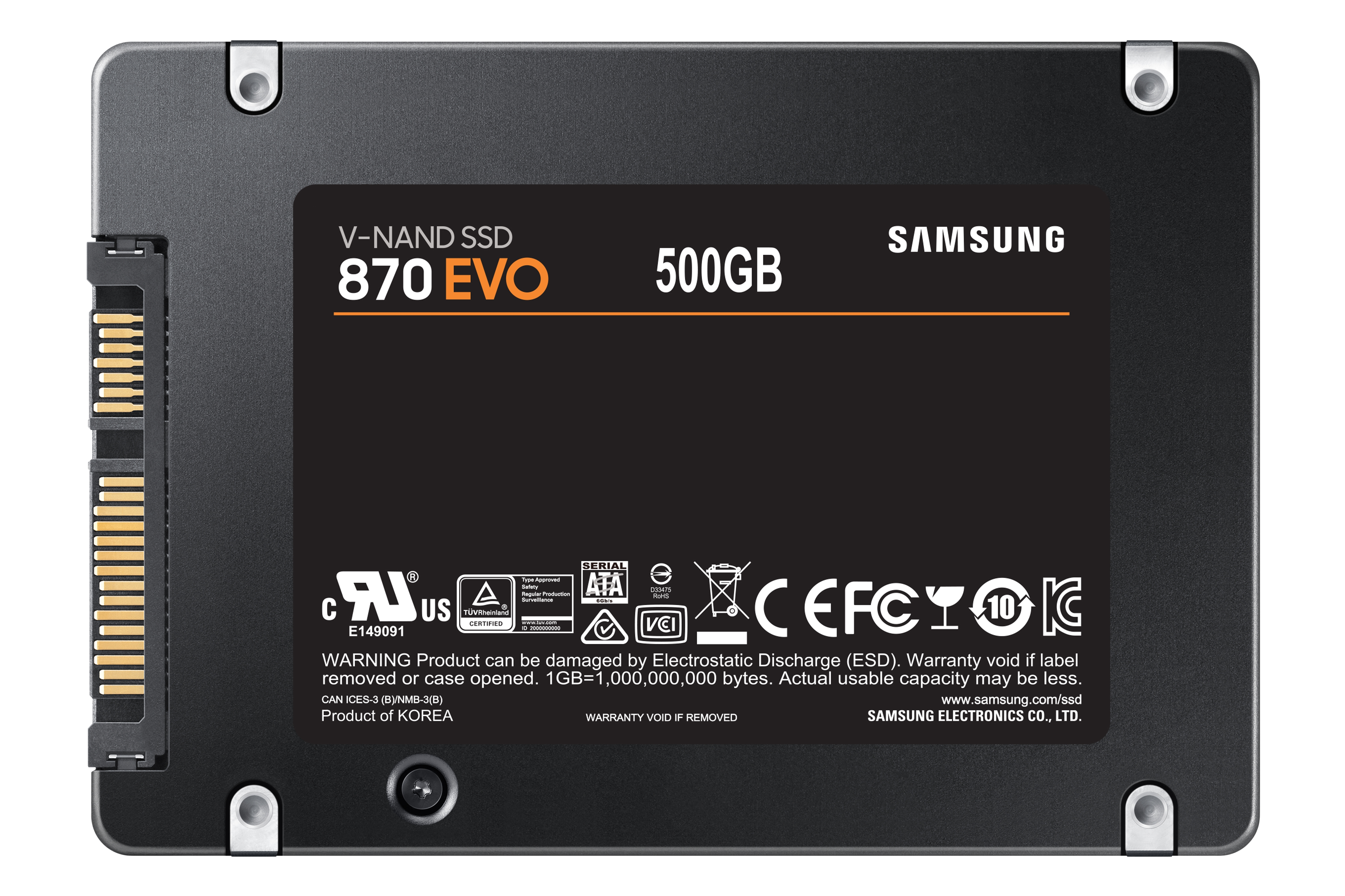 Samsung 870 EVO 500GB SATA 2.5 SSD 4