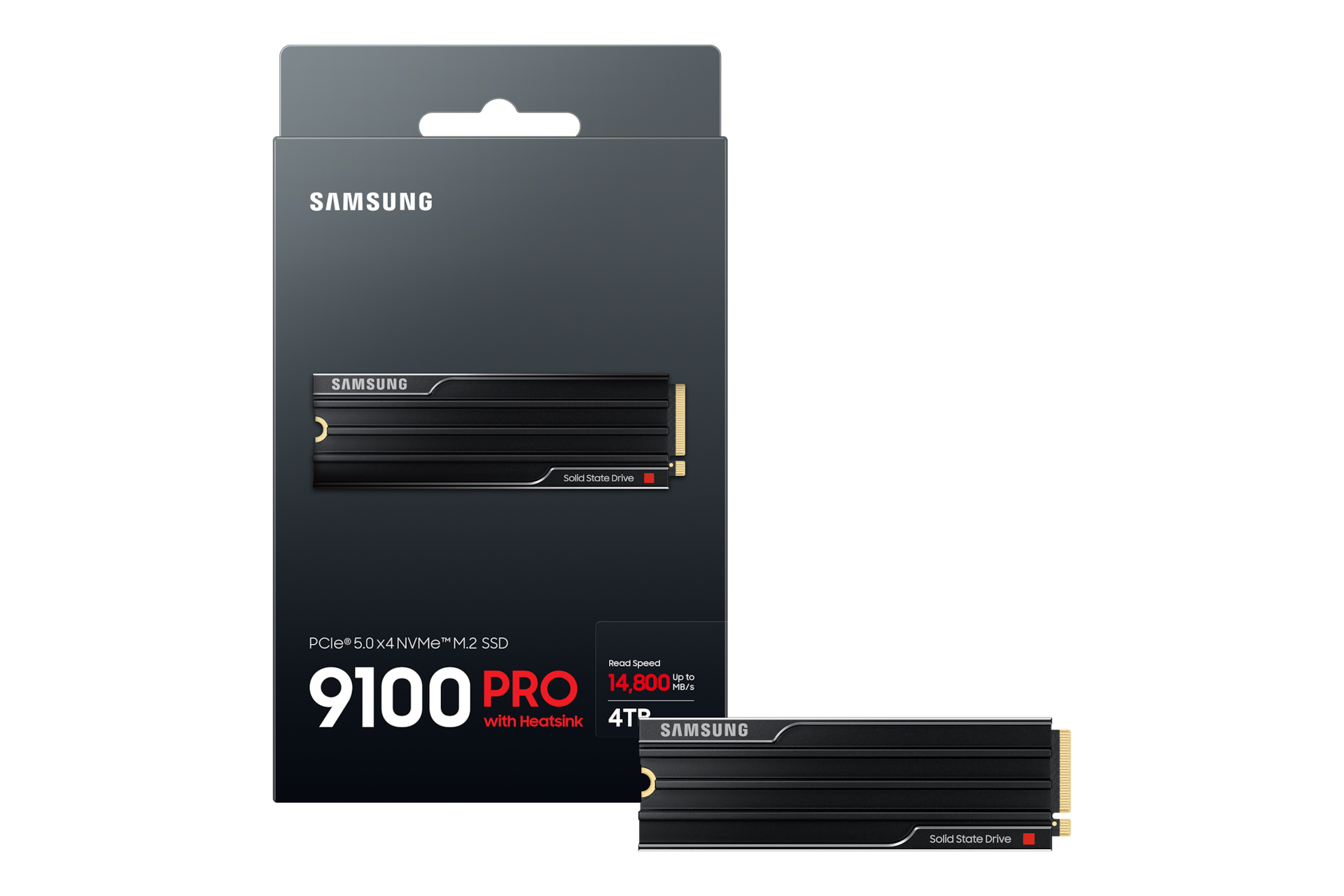 Samsung 9100 PRO 4TB NVMe M.2 SSD with Heatsink